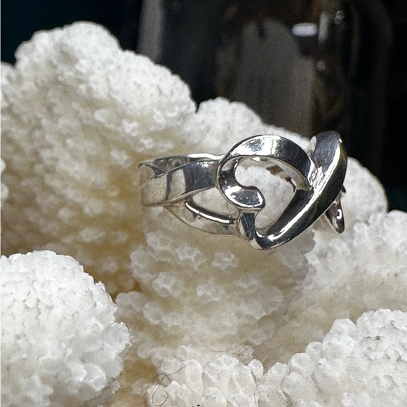 EUC Vintage Tiffany & Co. Sterling Silver Paloma Picasso Double Loving Ring - Picture 3 of 7